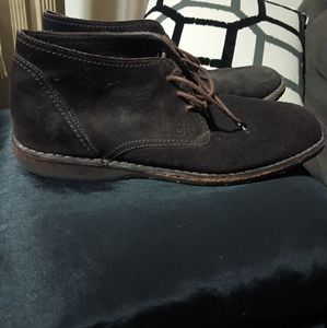 John Varvatos  chukka boots mid desert  ankle suede boots dark brown size 13 men